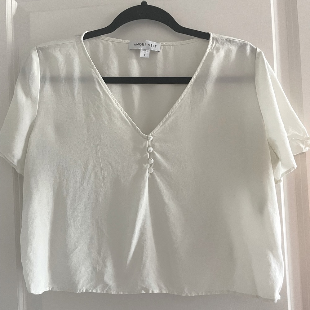 Amour Vert 100% Silk Blouse